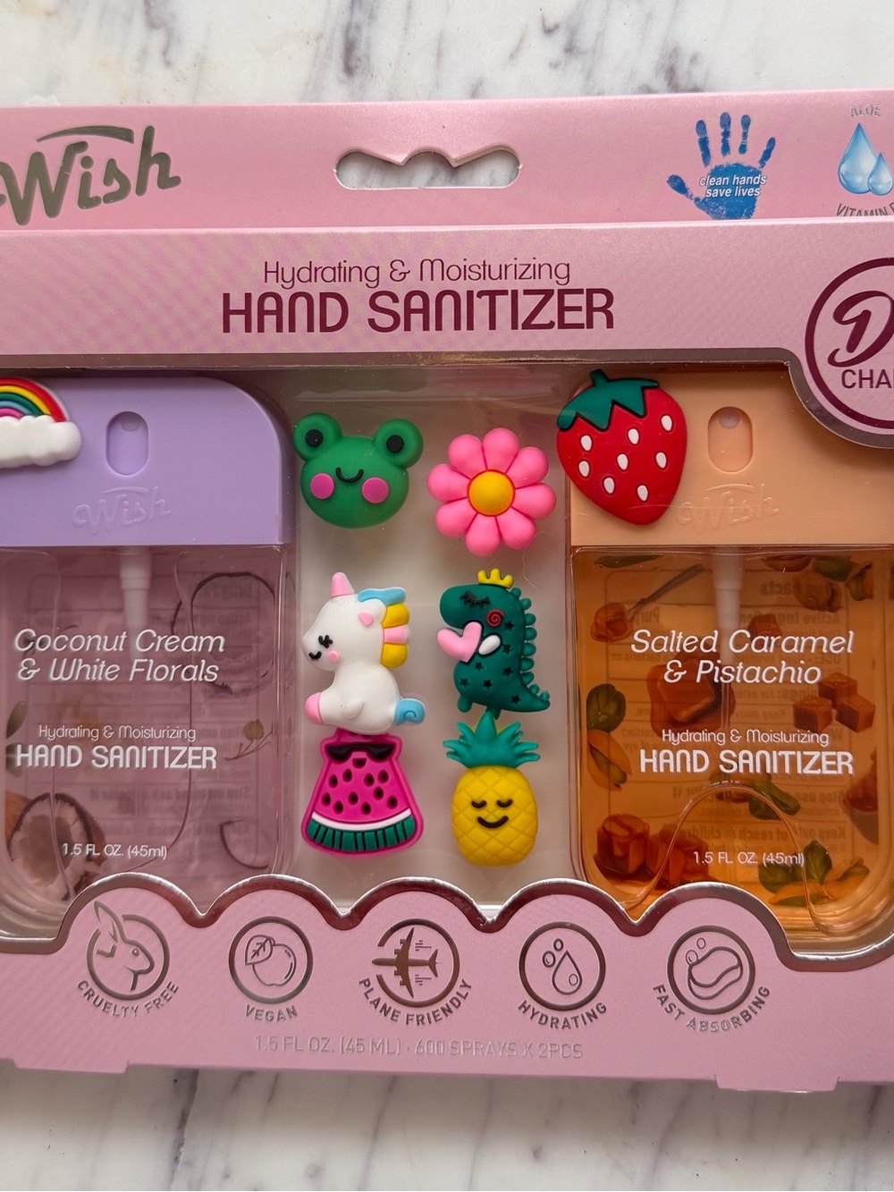 Wish Hydrating Hand Sanitizer Duo with Cute Charms